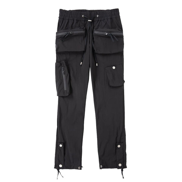 Nylon Tech Cargo Pants (Black)